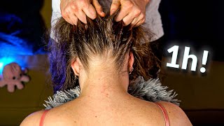 1-HOUR ASMR Powerhouse - Aggressive Scalp and Nape Attention for TINGLES (No Talking)