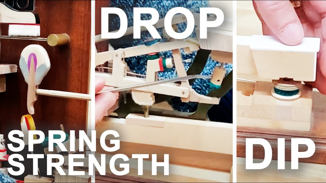 BLP Piano Shop Training - Before Starting Grand Regulation: Spring Strength, Drop, & Dip