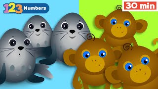 Learn Numbers With Funny Animals for Toddlers | Early Learning Videos for Baby Brain Development
