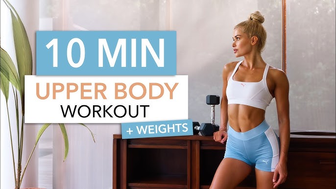15 MIN COMPLETE UPPER BODY - all you need for back, arms & chest I with  weight or bottle 