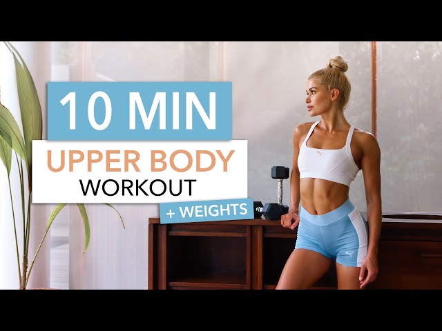 10 MIN UPPER BODY + WEIGHTS - Alternative: Big Bottles / for back, chest,  arms & shoulders 