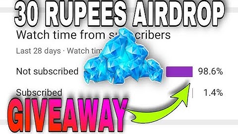 30 rupees airdrop giveaway SAMSUNG A3,A5,A6,A7,J2,J5,J7,S5,S6,S7,S9,A10,A20,A30,A50,A70 /// FREEFIR
