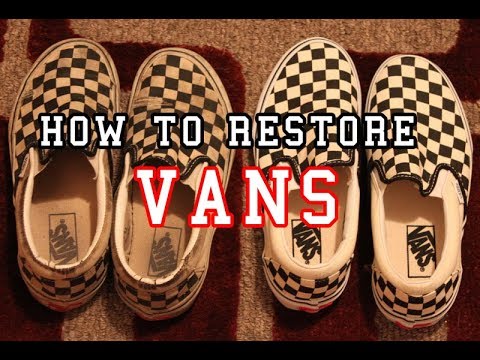 how to clean checkered slip on vans without fading