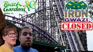 Iron Gwazi CLOSED On Us! - Busch Gardens Tampa VLOG (January 2023)
