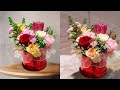 How to make a floral arrangement in a box | DIY Gift box with flowers