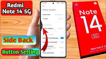 redmi note 14 pro 5g side back button, redmi note 14 pro 5g side back setting