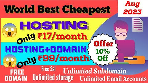 World Best Cheap Web Hosting with free Domain Name  Only ₹99/- | Hostingial Hosting Review |