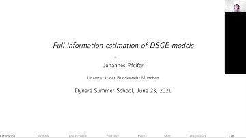 Full information estimation of linear DSGE models, by Johannes Pfeifer