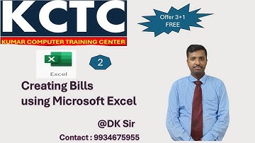 Creating Bills using #excel by #dksir #kctc #viralvideo #video #viralshorts #viralvideos #viralreels