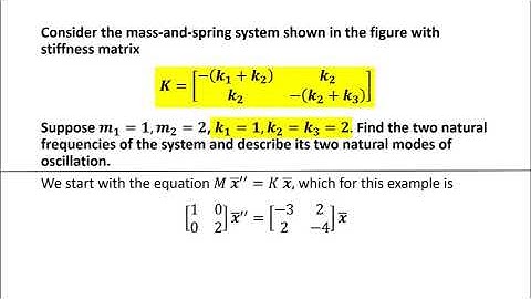 Second-Order Systems and Mechanical Applications (An Example)