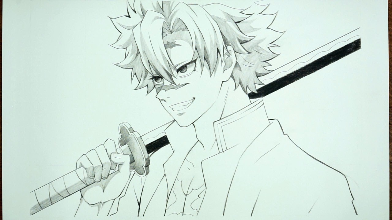 How To Draw Sanemi Shinazugawa | Demon Slayer | Step By Step