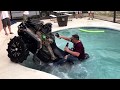 Can-am XMR 1000 in swimming pool, SEND IT