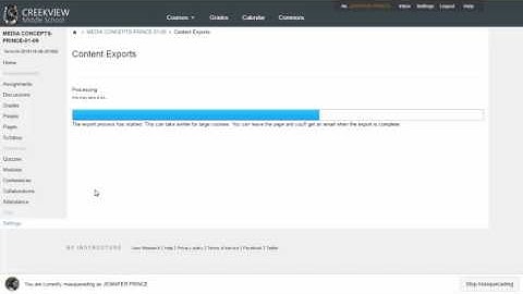 CANVAS: Exporting a Course to a File