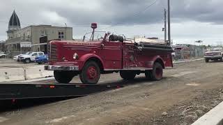 1949 FWD Firetruck being winched and LOADED