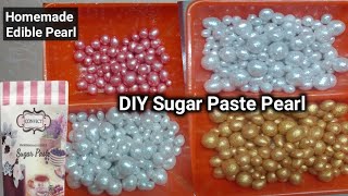 Sugar Paste Beads, how to make cheapest edible pearl /cake