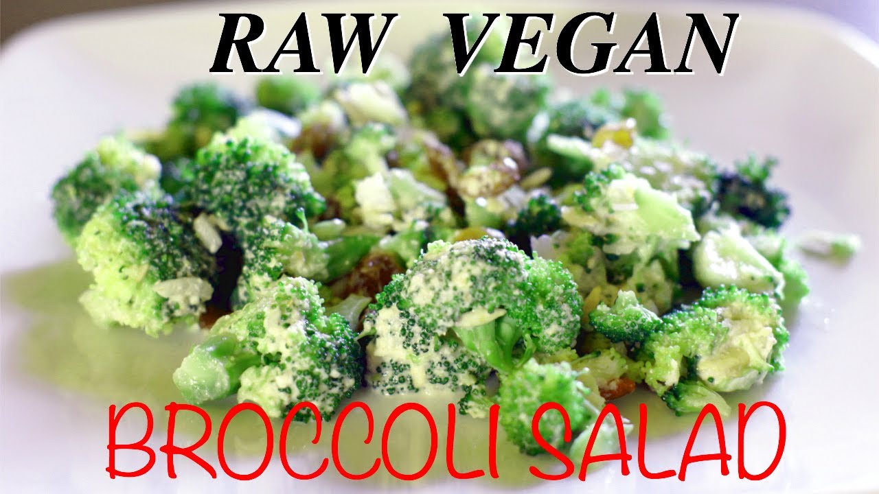 Raw Vegan Broccoli Salad With Raisins Goji Berries Insalata Vegan Di Broccoli Crudi Youtube