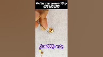 Aari challenge/Day-177/Simple butta & neck border stitch/#Aaritoday #Shorts #Challenge #Aaritips