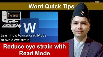 Computer Tricks and Tips | Word Quick Tips | Reduce eye strain with Read Mode
