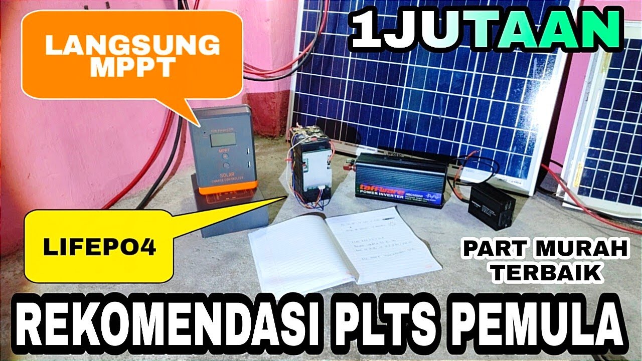REKOMENDASI Part panel surya atau PLTS 1 jutaan + Untuk PEMULA - YouTube