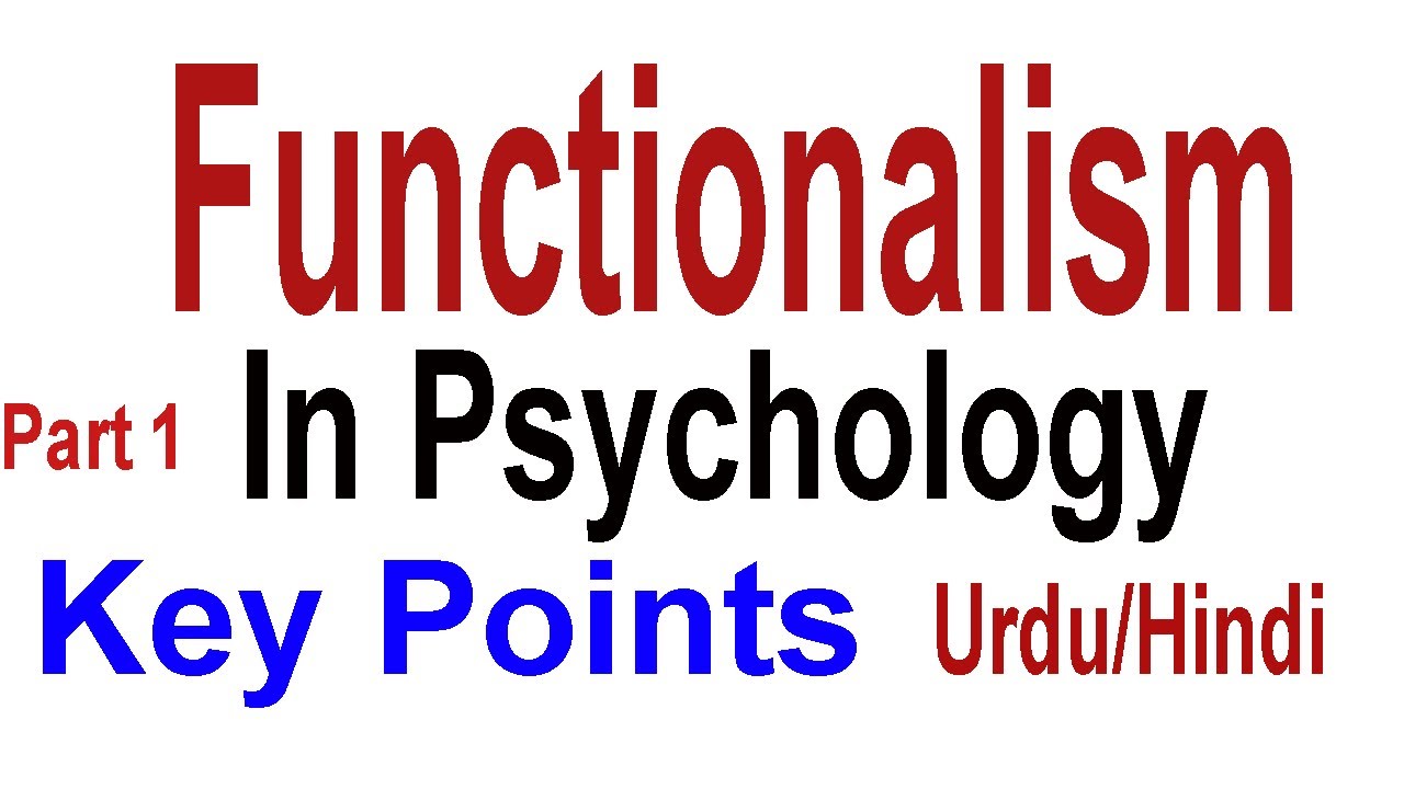 functionalist school of psychology