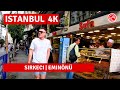 Istanbul 2023 Walking Tour Sirkeci Eminönü Historical Places|4k 60fps