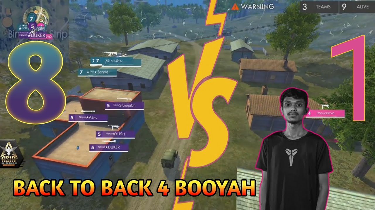 A Historical 1V8 Clutch & Booyah! Of VASIYO CRJ7 & BACK TO BACK 4 BOOYAH | Garena Free Fire Esports