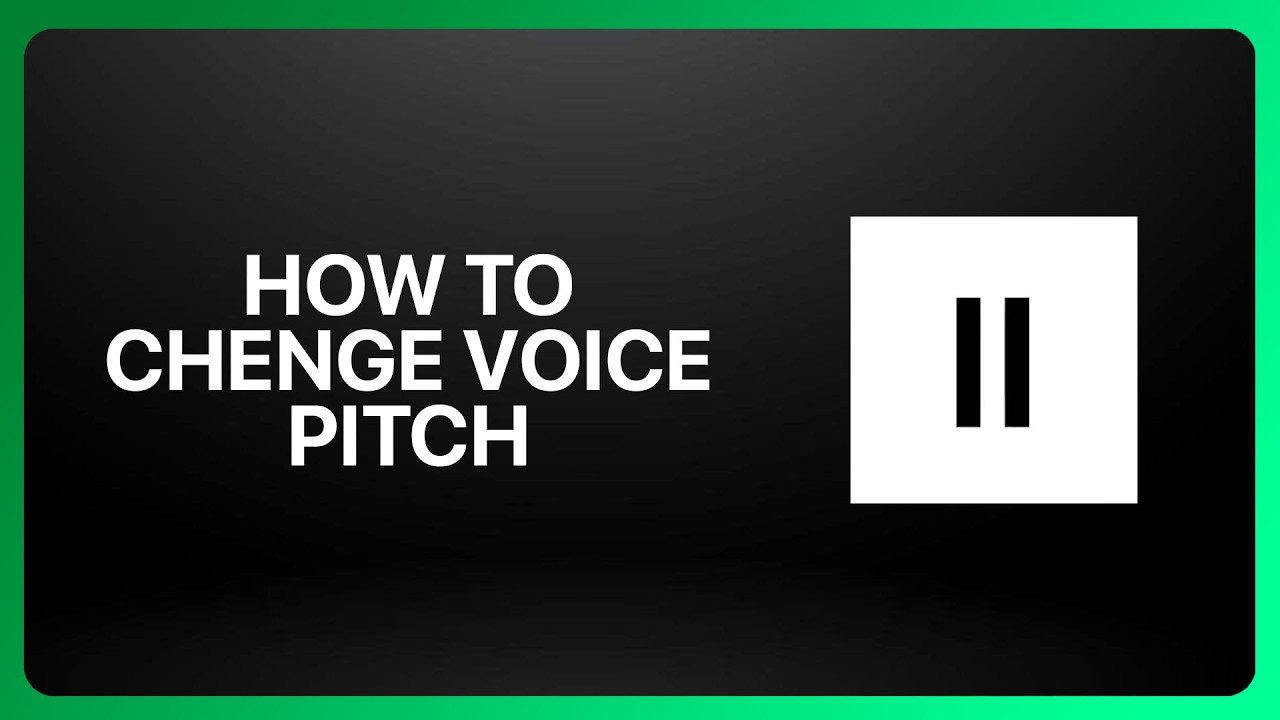 How To Change Voice Pitch In ElevenLabs ! Tutorial - YouTube