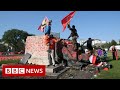 Statues of British queens toppled in Canada - BBC News