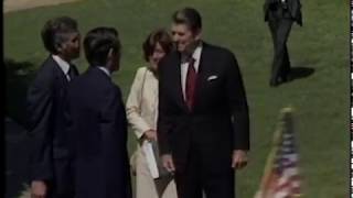 President Reagan Photo Ops. with President Eanes of Portugal on September 15, 1983