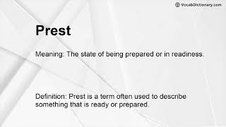 Prest Meaning