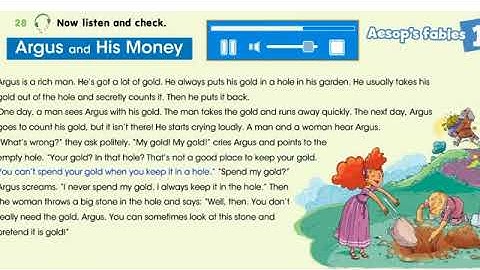 Smiles 4 Module 1 Aesops fables 1 Argus and his money