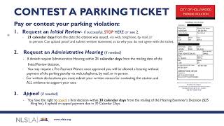 Legal Self-Help Workshop: Parking Tickets