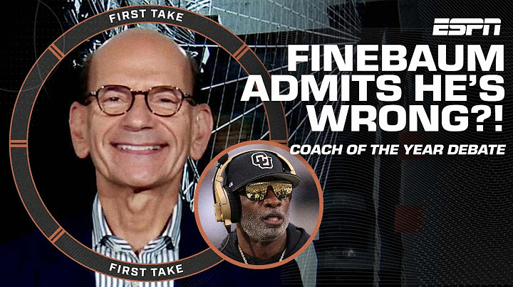 Paul Finebaum admits to Stephen A. he WAS WRONG over Deion being Coach of the Year?! | First Take