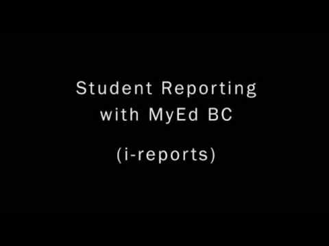 Reporting with MyEd BC