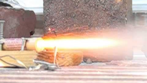 Estes C6-7 static rocket motor engine test