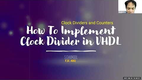 VHDL: Types of Clock divider