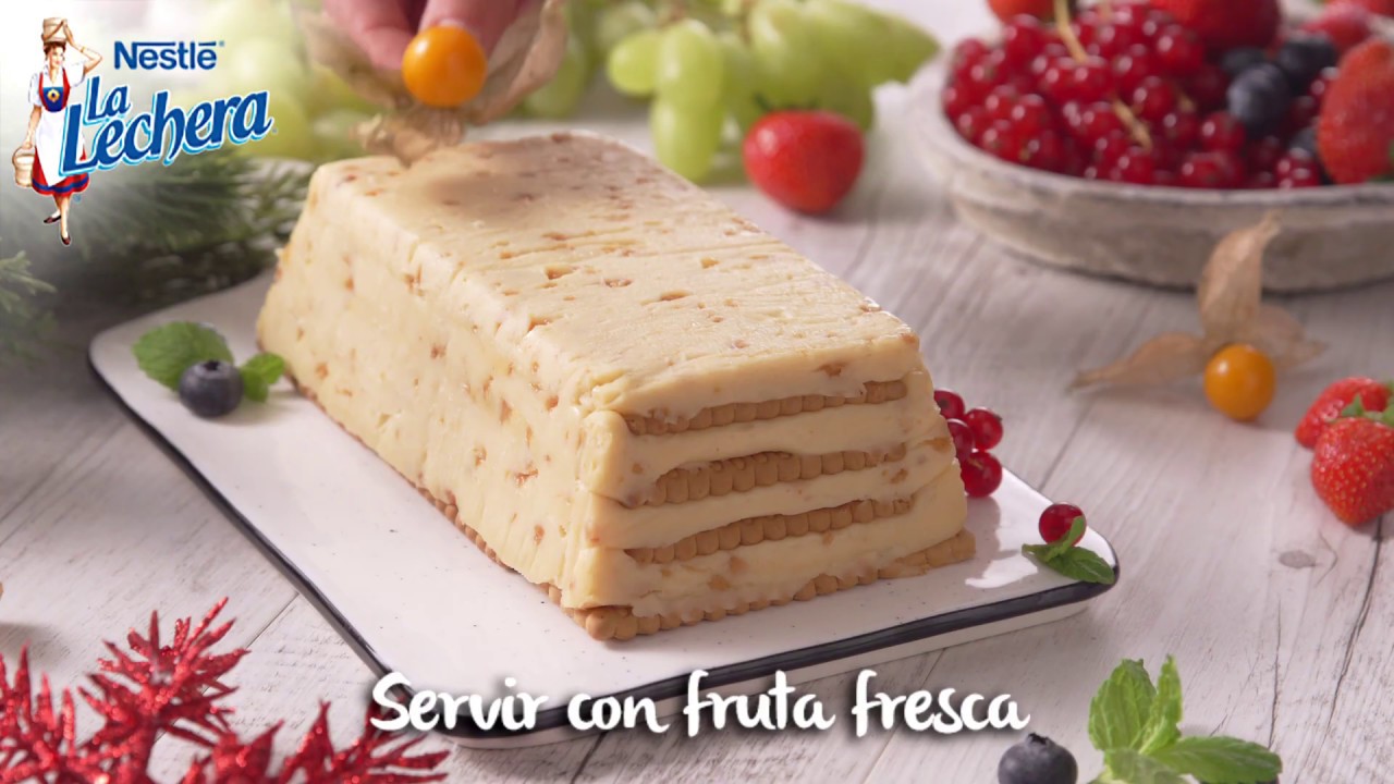 Tarta De Leche Condensada Y Galletas Tarta de leche condensada y galletas con turrón - Postres La Lechera