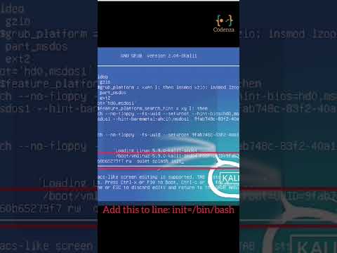 Reset Forgotten Password On Kali Linux