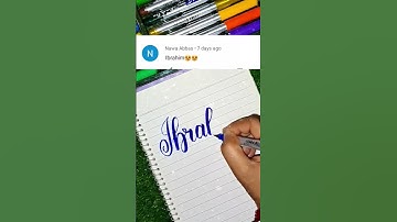 Ibrahim🥰name calligraphy|brush pen calligraphy|satisfying creative art#shorts#satisfying#art#viral