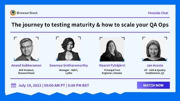[Fireside Chat] The journey to testing maturity & how to scale your QA ops