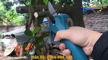 KÉO CẮT CÀNH CÂY CẦM TAY CHẠY PIN 21V SIÊU BÉN