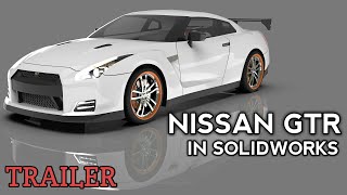 NISSAN GTR modeled in Solidworks , Stay tuned for upcoming tutorial videos.
