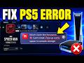 How To Fix PS5 Can't Install Free Up Some Space in Console Storage