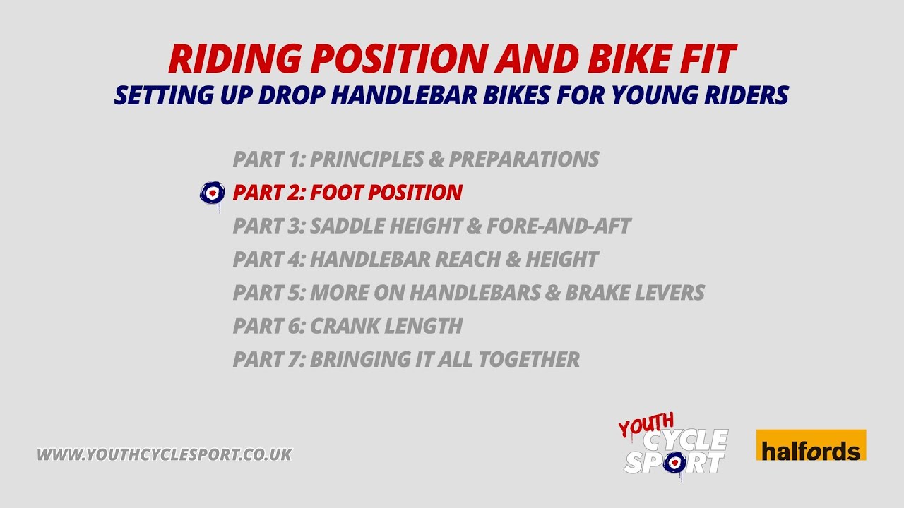 Setting Up Drop Handlebar Bikes For Young Riders - Part 2: Foot Position