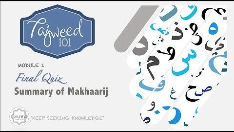 FINAL QUIZ : MAKHAARIJ SUMMARY