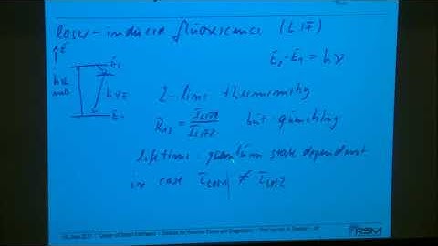 Advanced Laser Diagnostics in Turbulent Combustion, Dreizler, Day 3 Part 1
