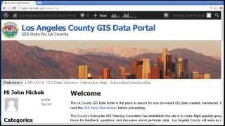 Los Angeles County GIS Data Portal screenshot 2