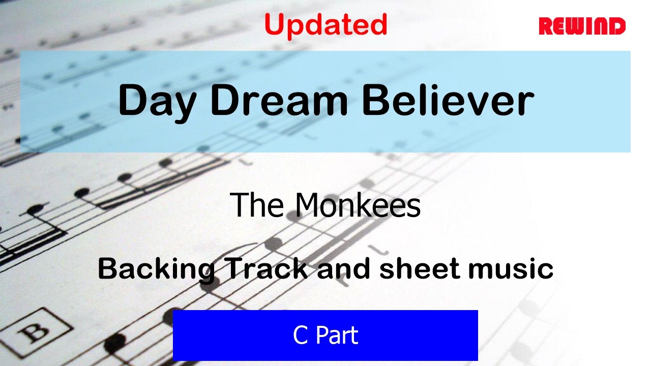 Day Dream Believer : The Monkees : C Instruments Playalong Backing Track
