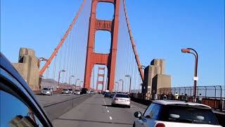 US Highway Route 101 Crossing Golden Gate Bridge CA