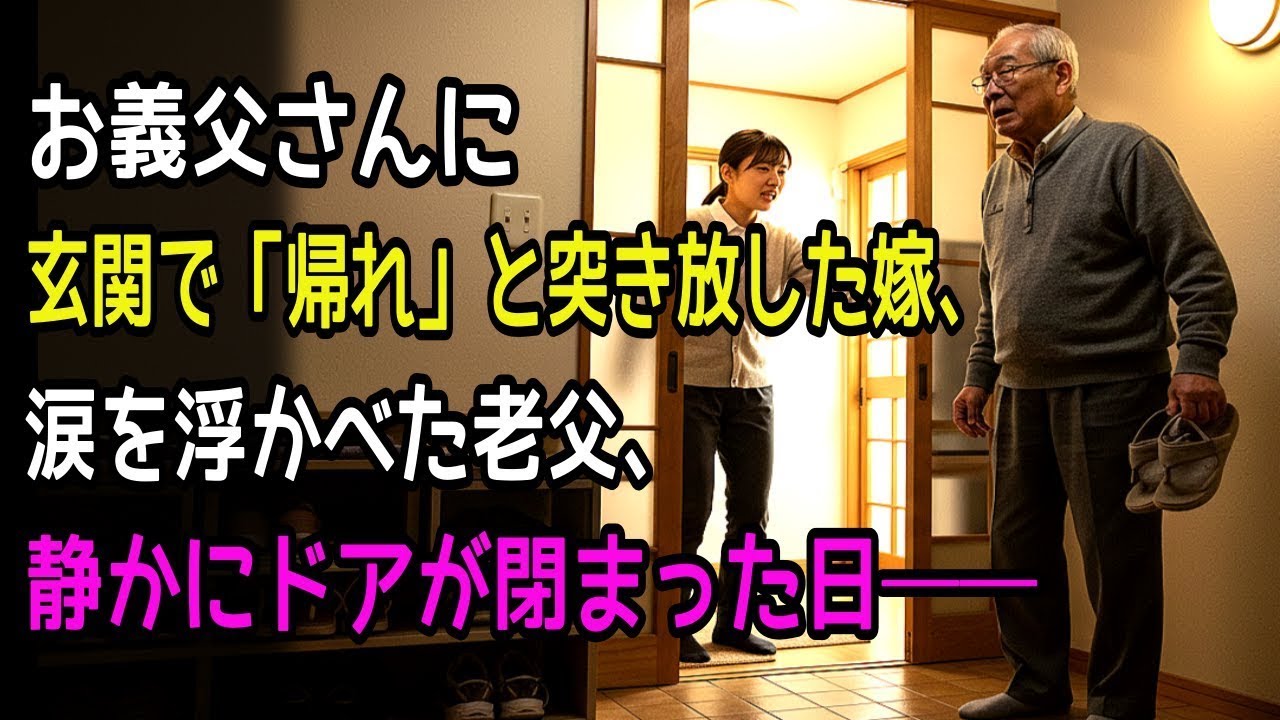 お義父さんに玄関で「帰れ」と突き放した嫁、涙を浮かべた老父、静かにドアが閉まった日──